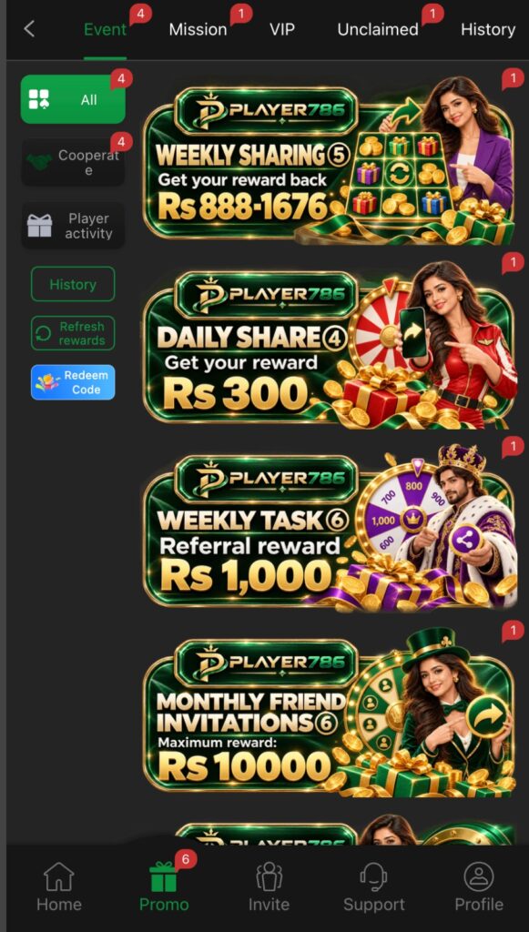 Player786 Promotions